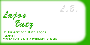lajos butz business card